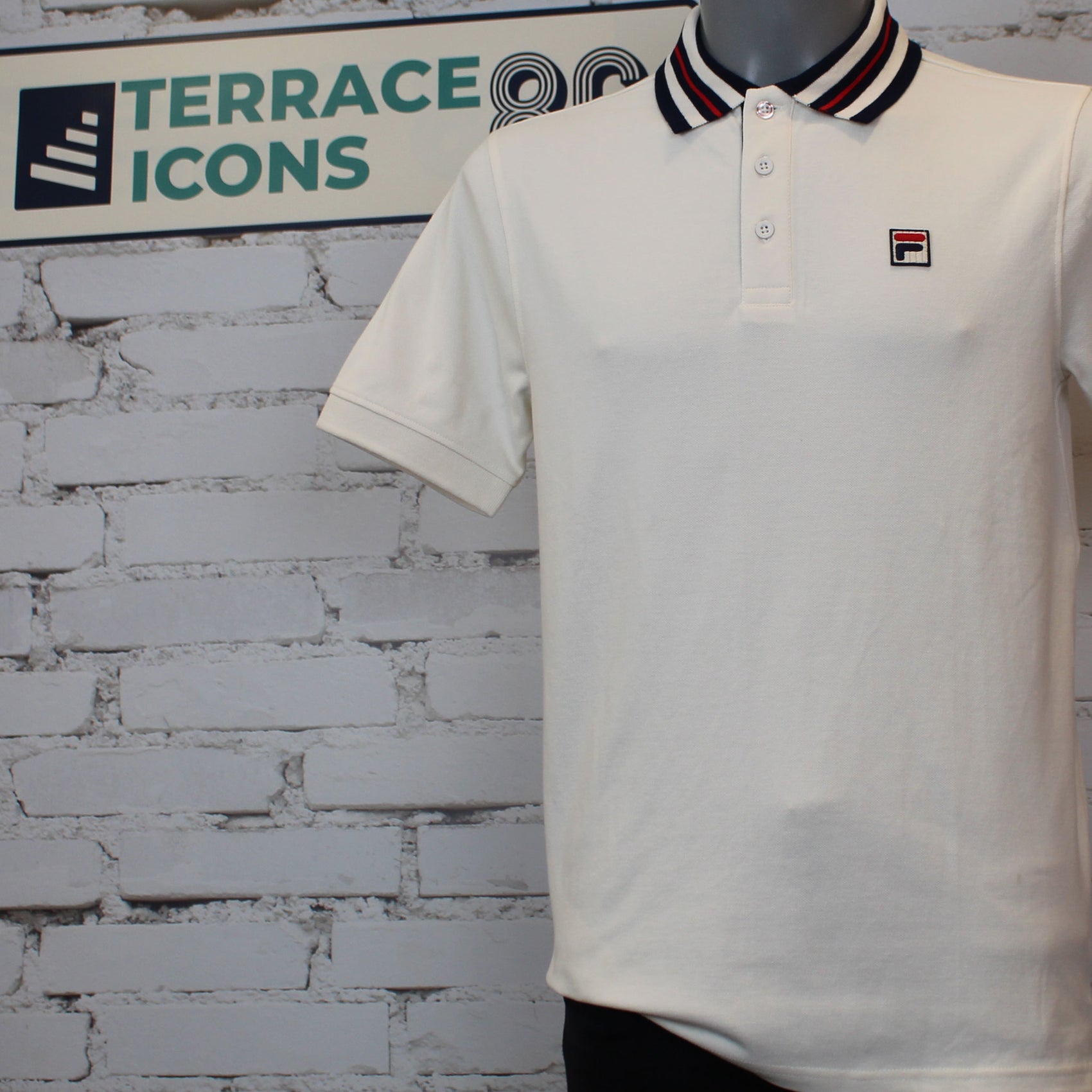 Fila Achille Heritage Tape Basic Polo - Gardenia