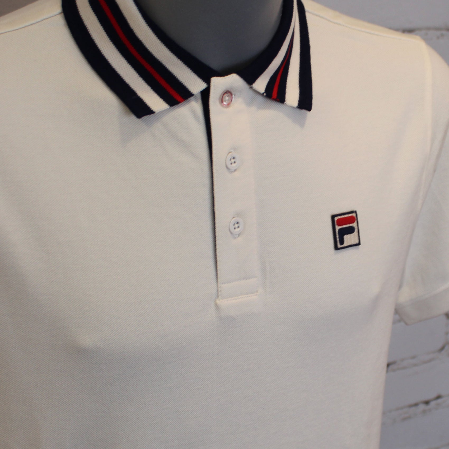 Fila Achille Heritage Tape Basic Polo - Gardenia
