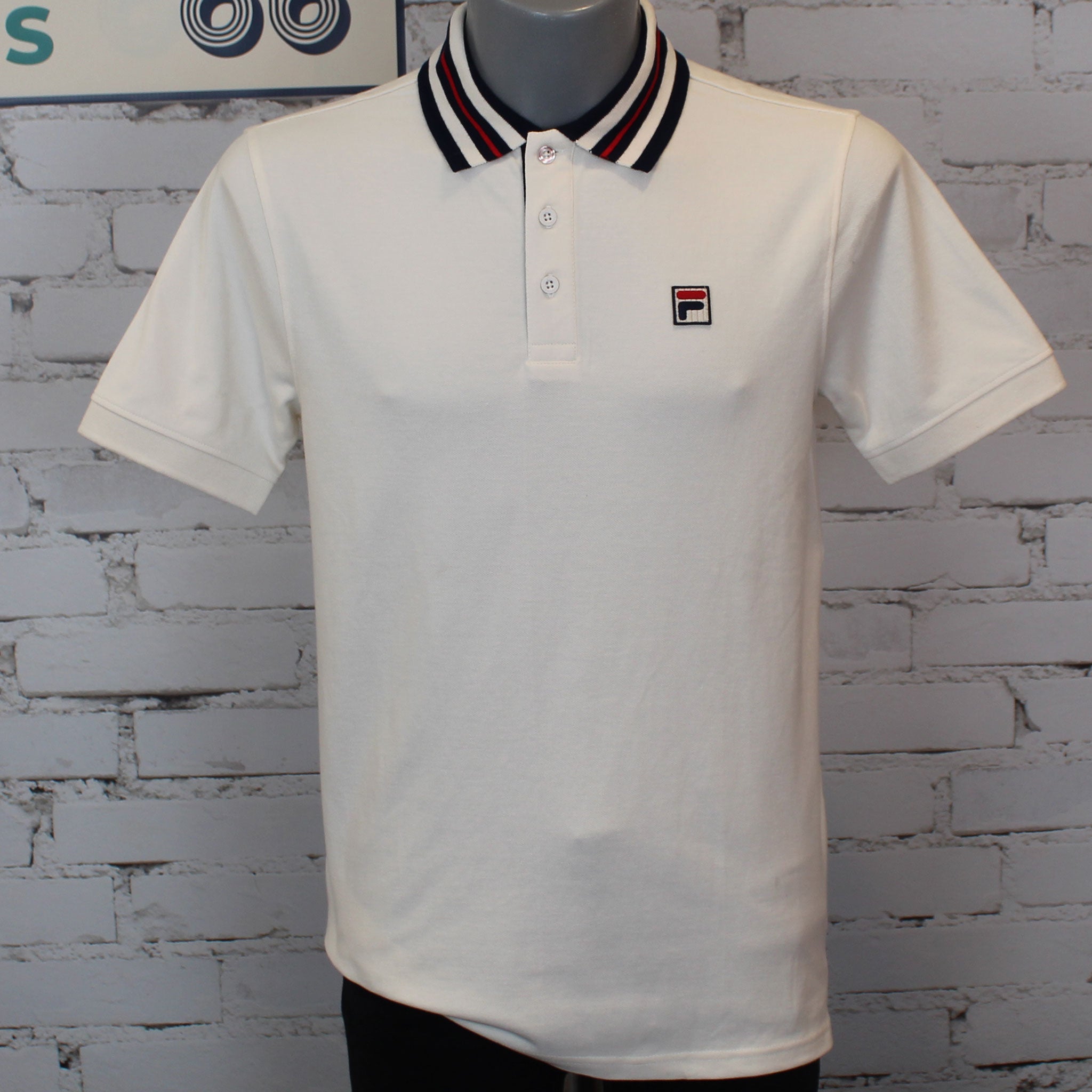 Fila Achille Heritage Tape Basic Polo - Gardenia