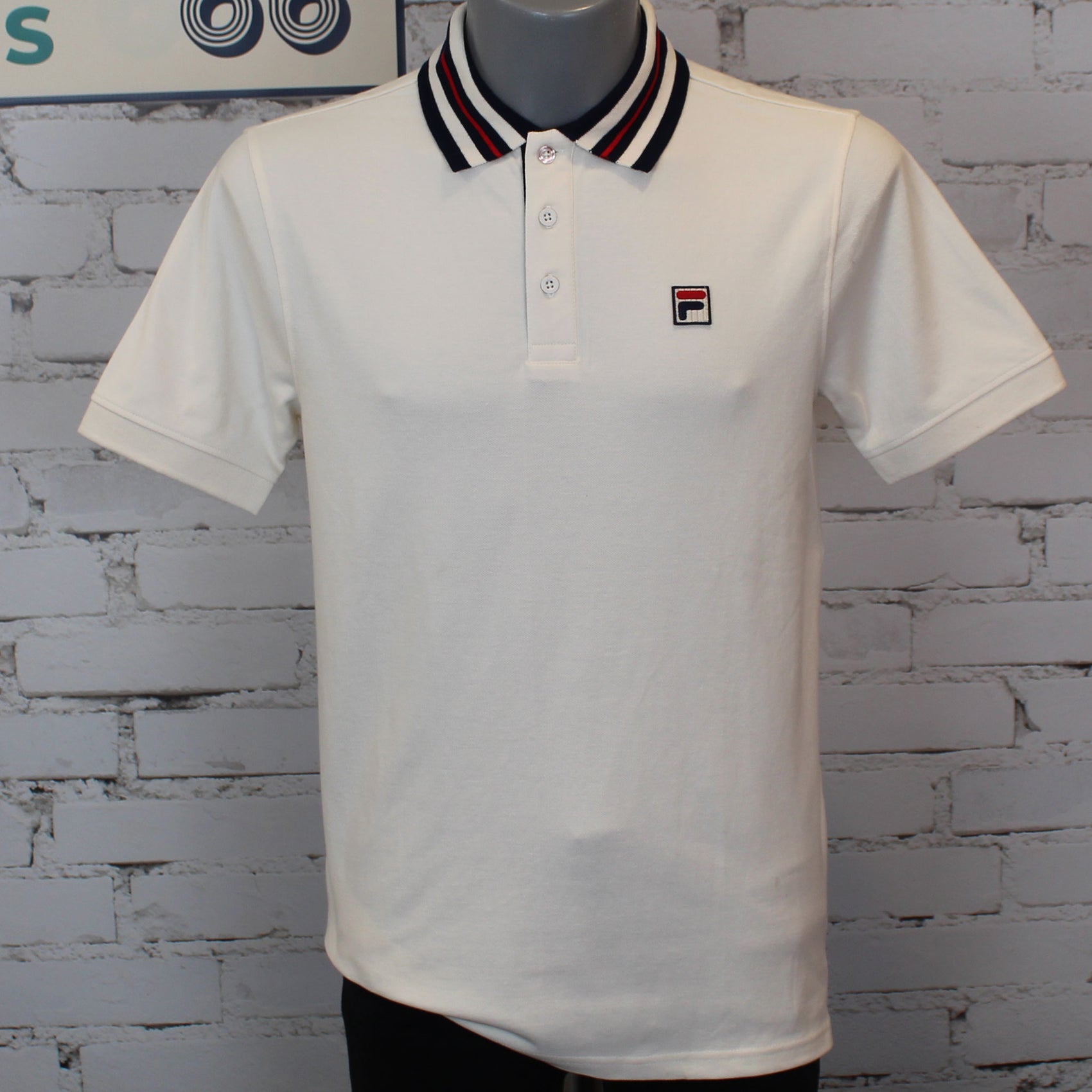 Fila Achille Heritage Tape Basic Polo - Gardenia