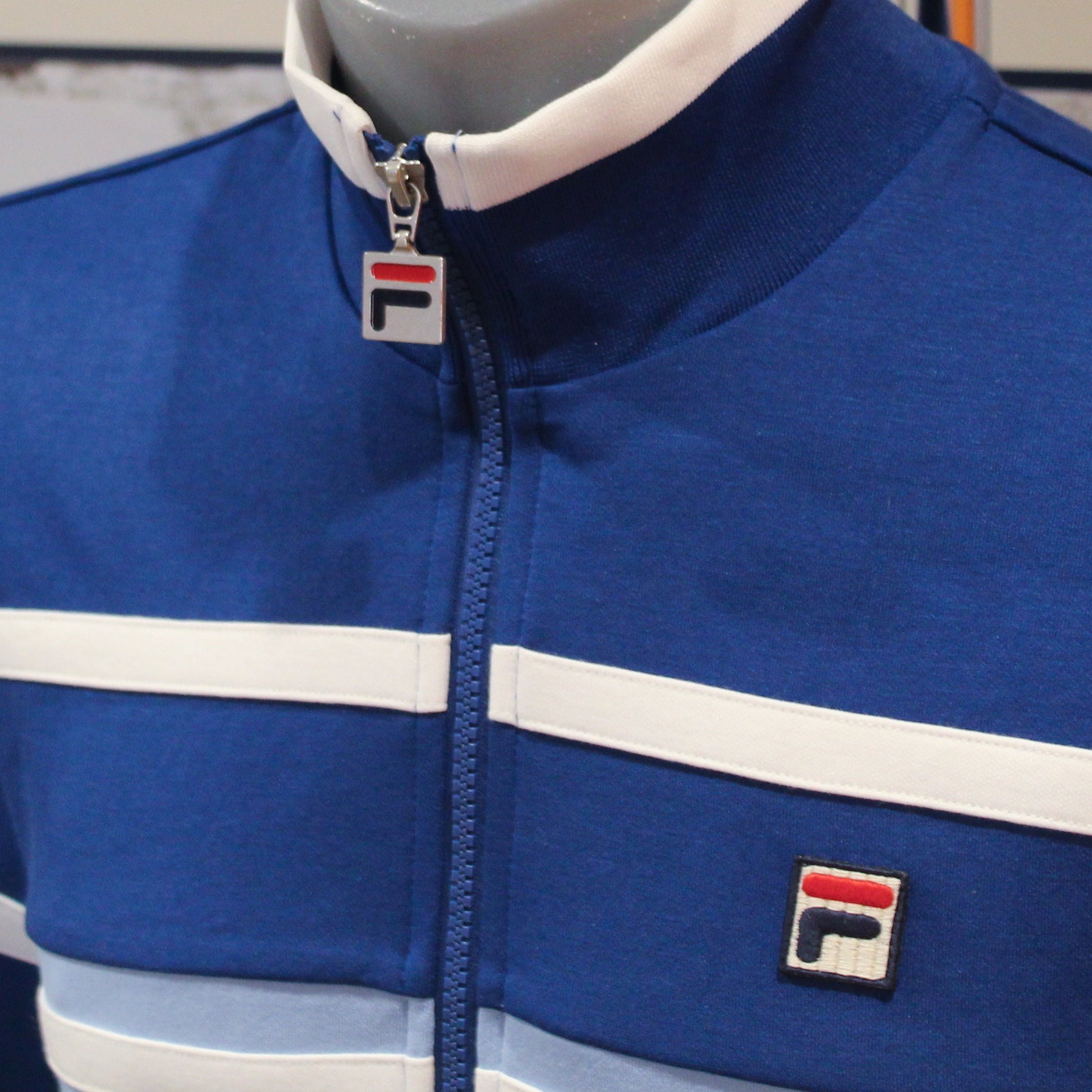 Fila Giovanni Contrast Panels Track Top - Frozen Fjord / Limoges / White