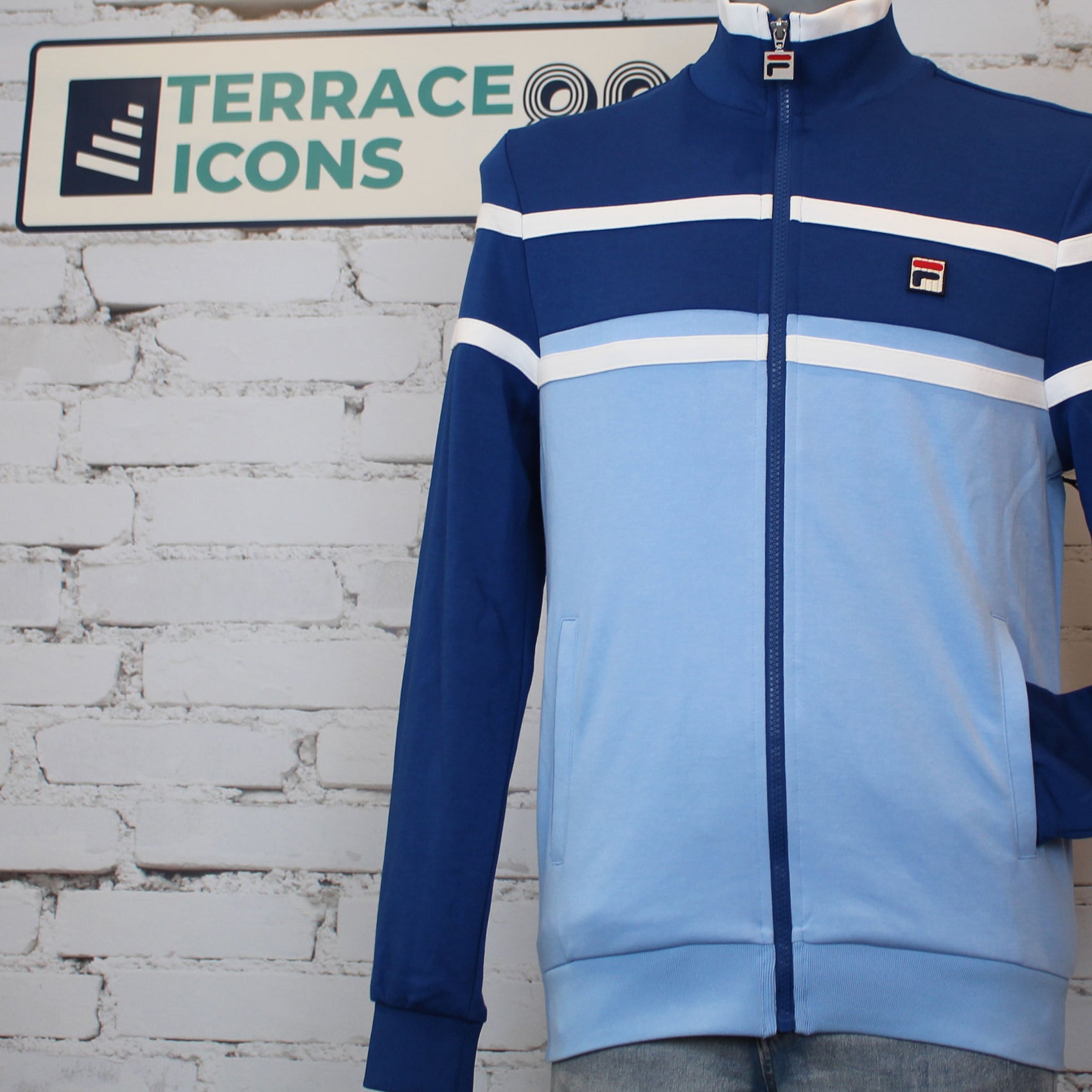Fila Giovanni Contrast Panels Track Top - Frozen Fjord / Limoges / White