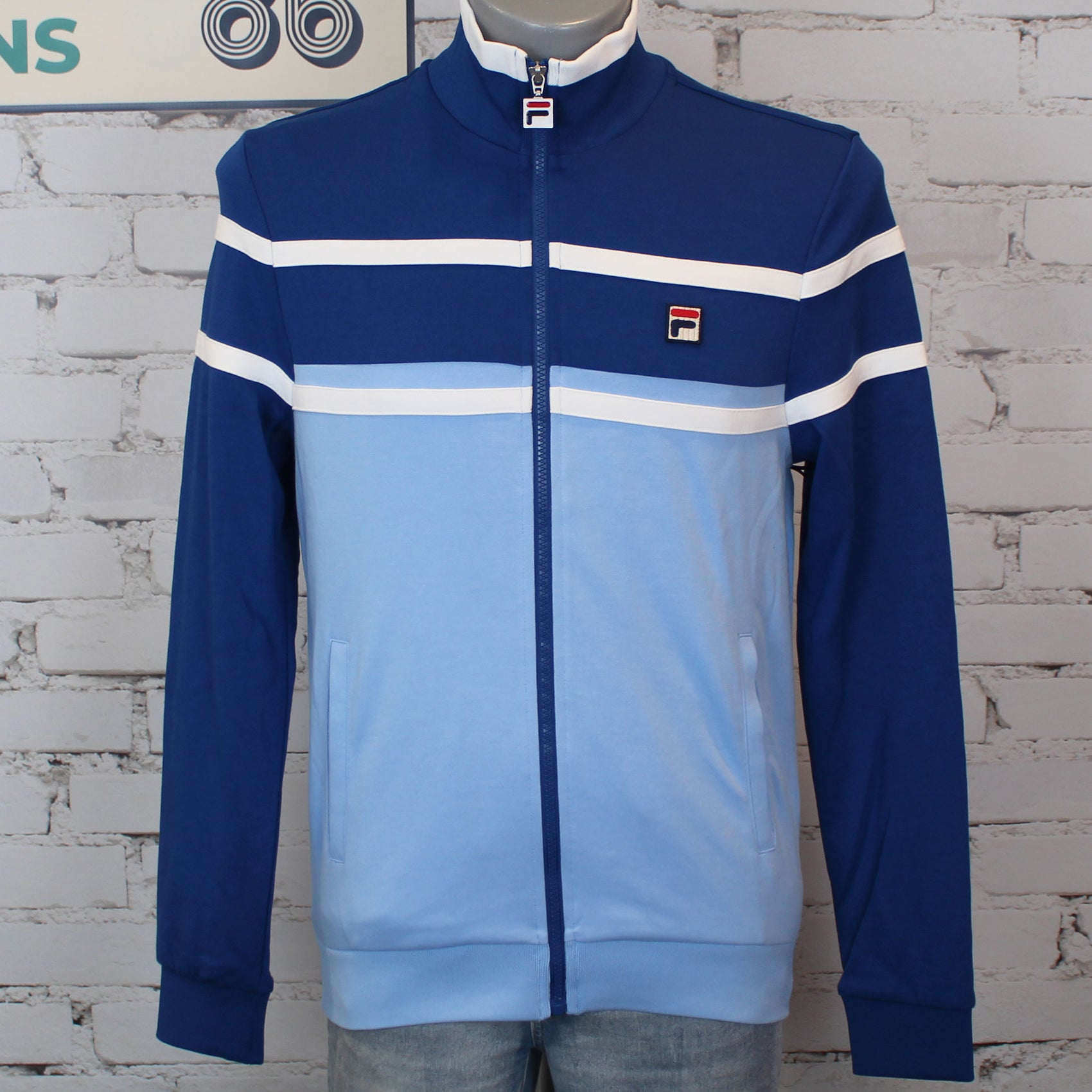 Fila Giovanni Contrast Panels Track Top - Frozen Fjord / Limoges / White