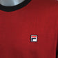 Fila Marconi Essential Ringer T-Shirt - Sun Dried Tomato / Black