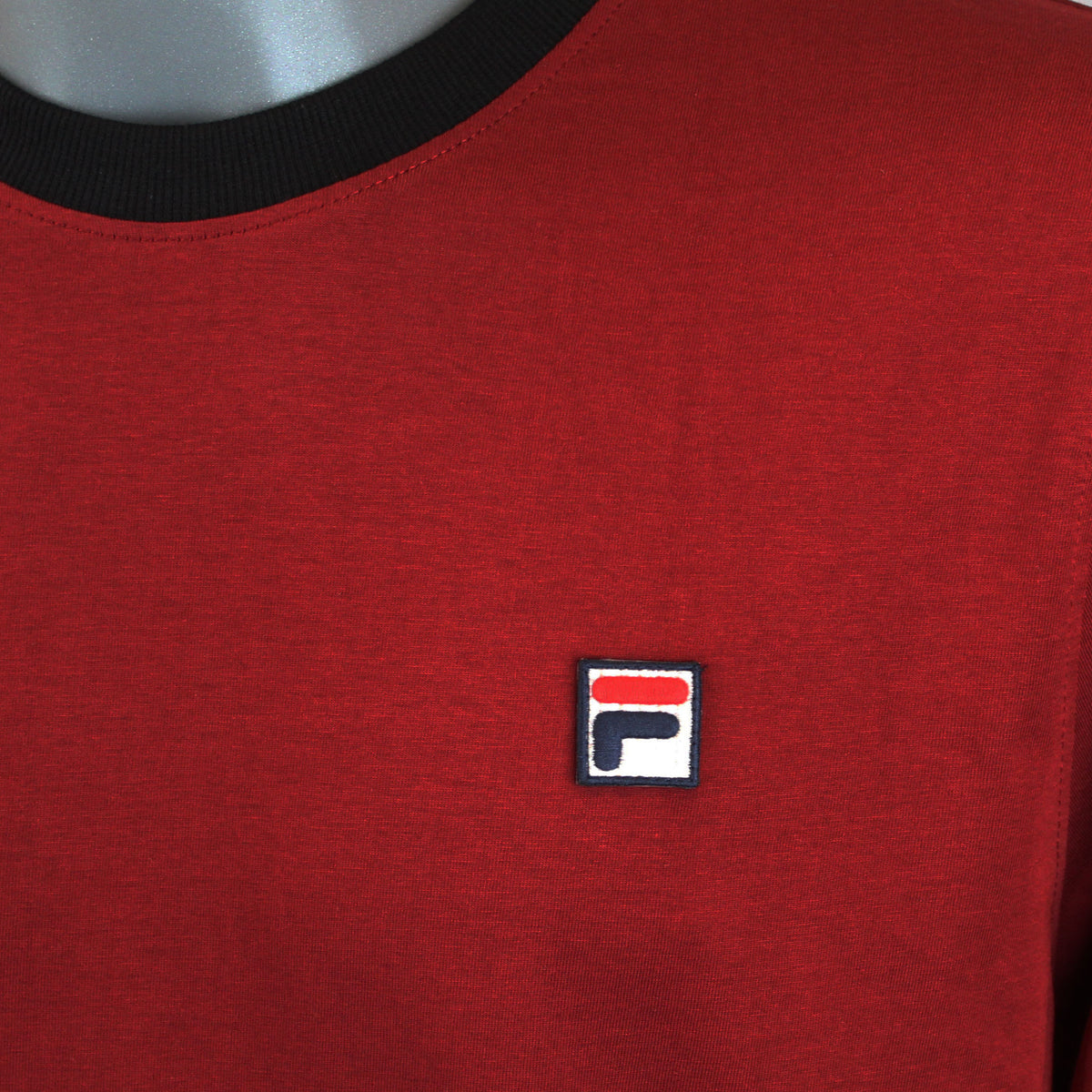 Fila Marconi Essential Ringer T-Shirt - Sun Dried Tomato / Black