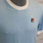 Fila Marconi Essential Ringer T-Shirt - Frozen Fjord / White