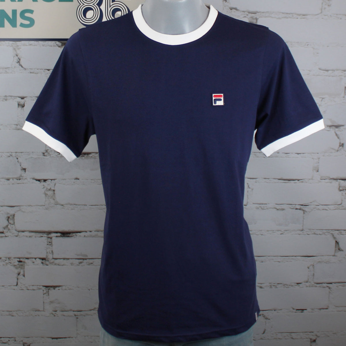 Fila Marconi Essential Ringer T-Shirt - Navy / White