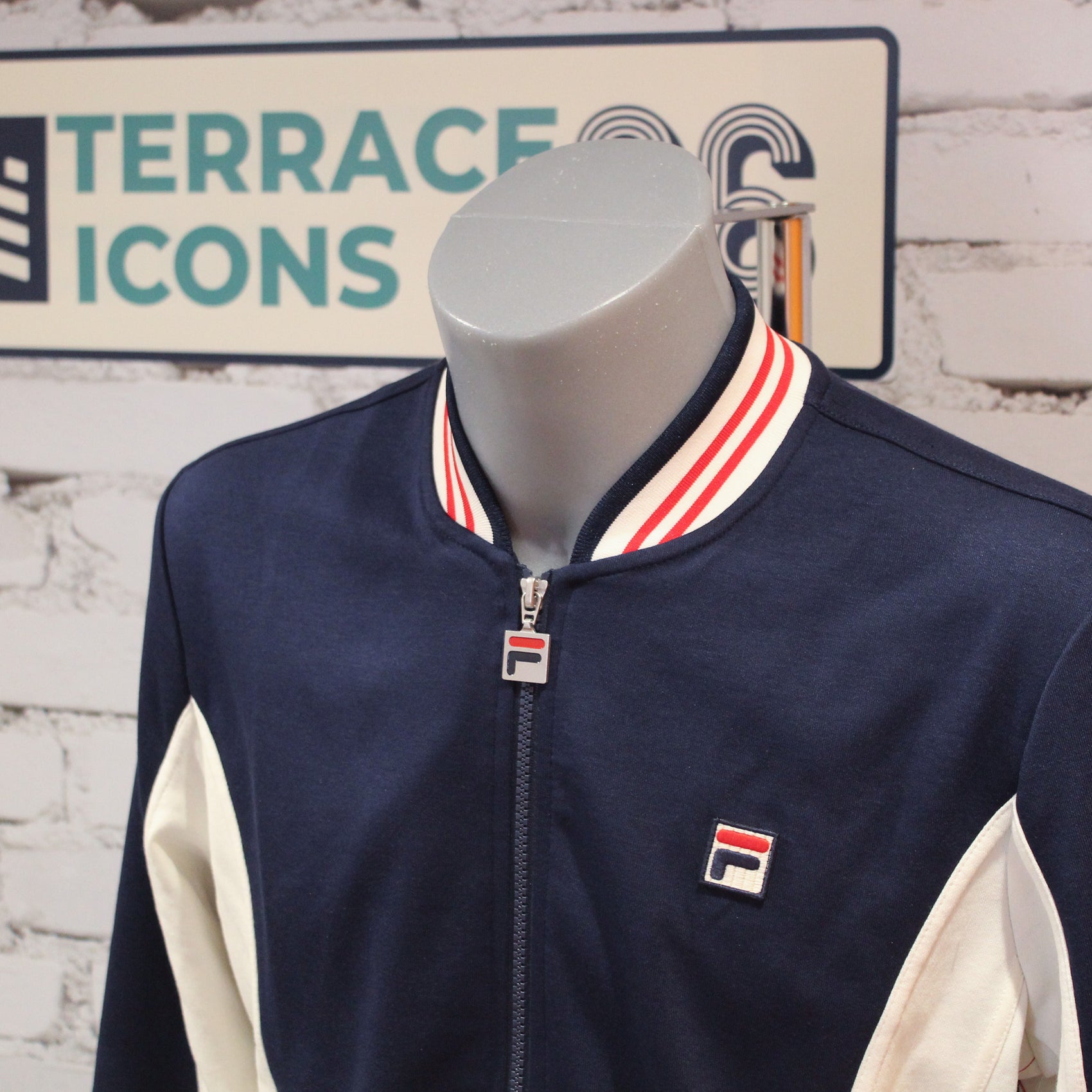 Fila Settanta Baseball Track Top - Fila Navy / Gardenia / Fila Red