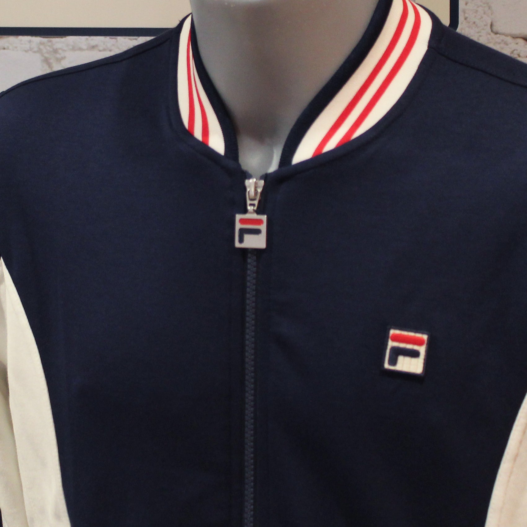 Fila Settanta Baseball Track Top - Fila Navy / Gardenia / Fila Red