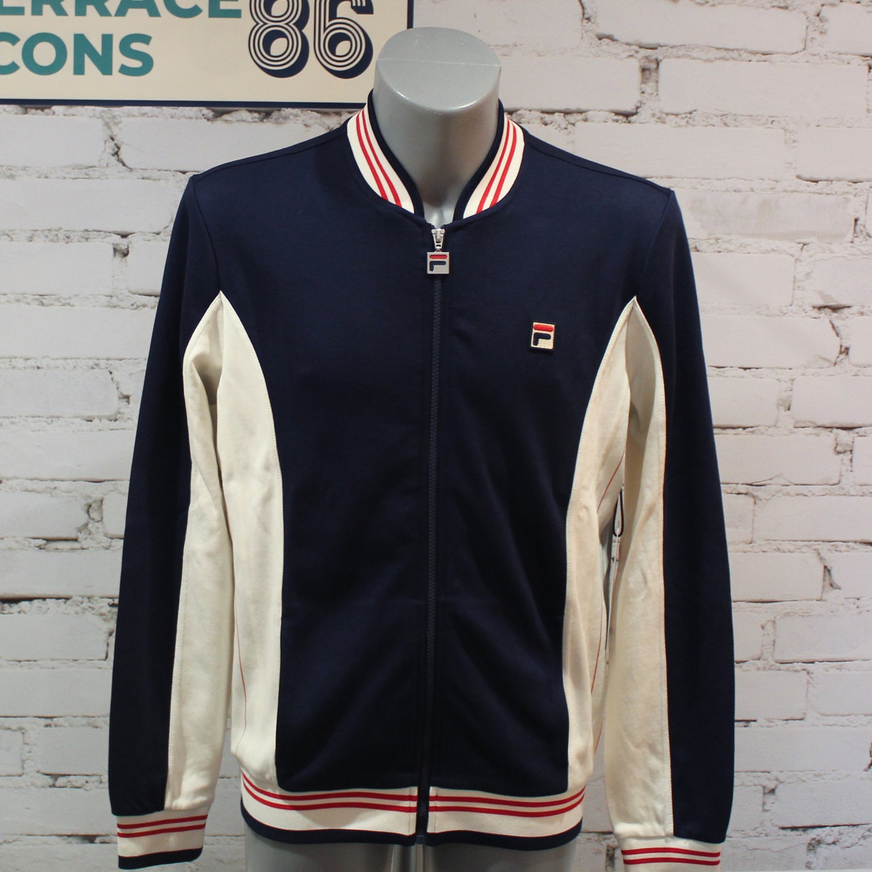 Fila Settanta Baseball Track Top - Fila Navy / Gardenia / Fila Red