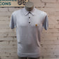 Gabicci Vintage Jackson Short Sleeve Plain Knit Polo - Surf