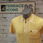 Gabicci Vintage Johnson Short Sleeve Zip Neck Knit Polo - Lemon