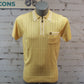 Gabicci Vintage Johnson Short Sleeve Zip Neck Knit Polo - Lemon