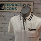 Gabicci Vintage Johnson Short Sleeve Zip Neck Knit Polo - White