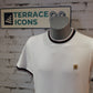 Gabicci Vintage Perry Short Sleeve Pique Ringer Crew Tee - White