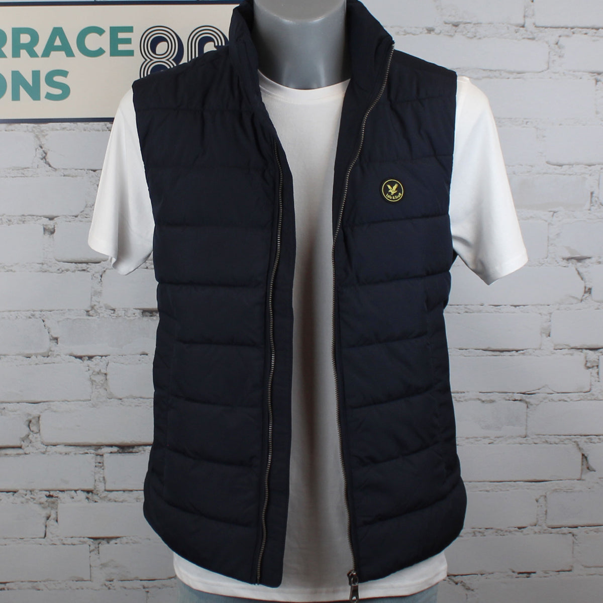 Lyle & Scott Archive Tartan Lined Gilet - Dark Navy