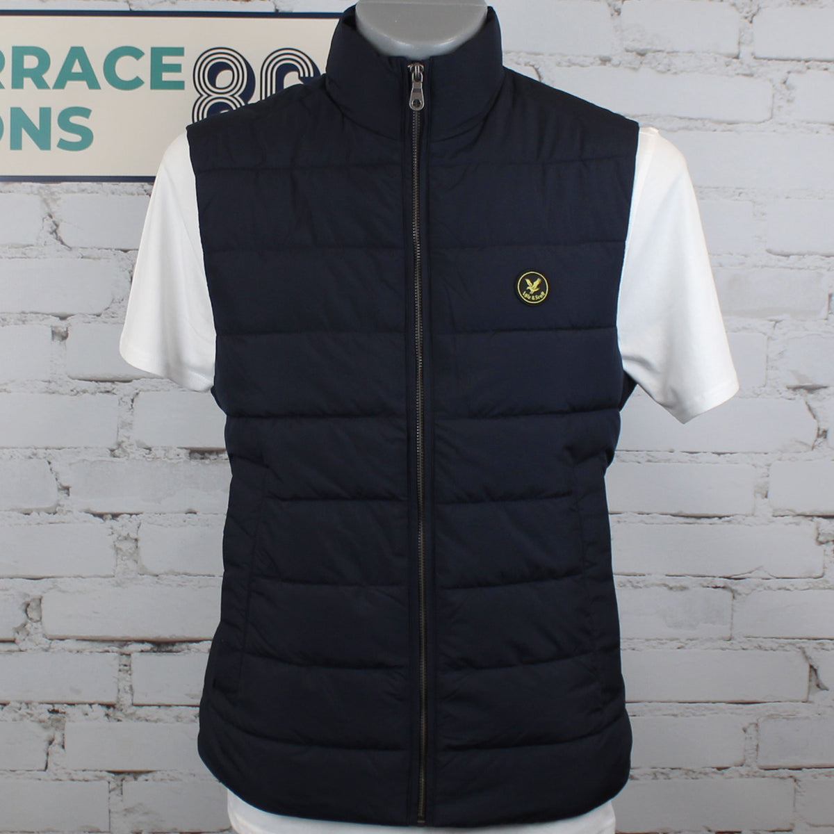 Lyle & Scott Archive Tartan Lined Gilet - Dark Navy