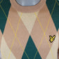 Lyle & Scott Archive Argyle Knitted Crew Neck Jumper - Camel Taupe