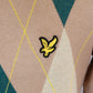 Lyle & Scott Archive Argyle Knitted Crew Neck Jumper - Camel Taupe