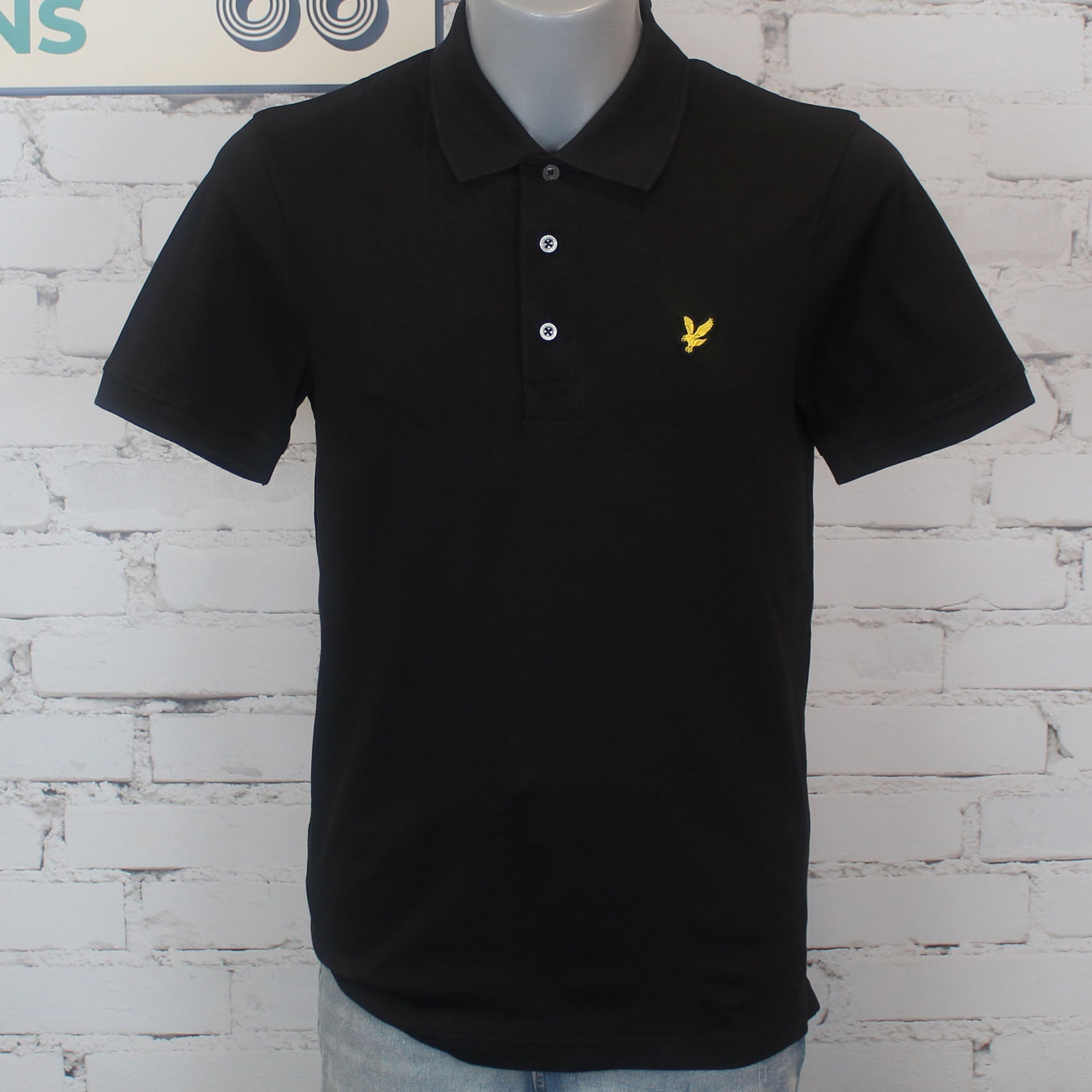 Lyle & Scott Cotton Jersey Polo Shirt - Black