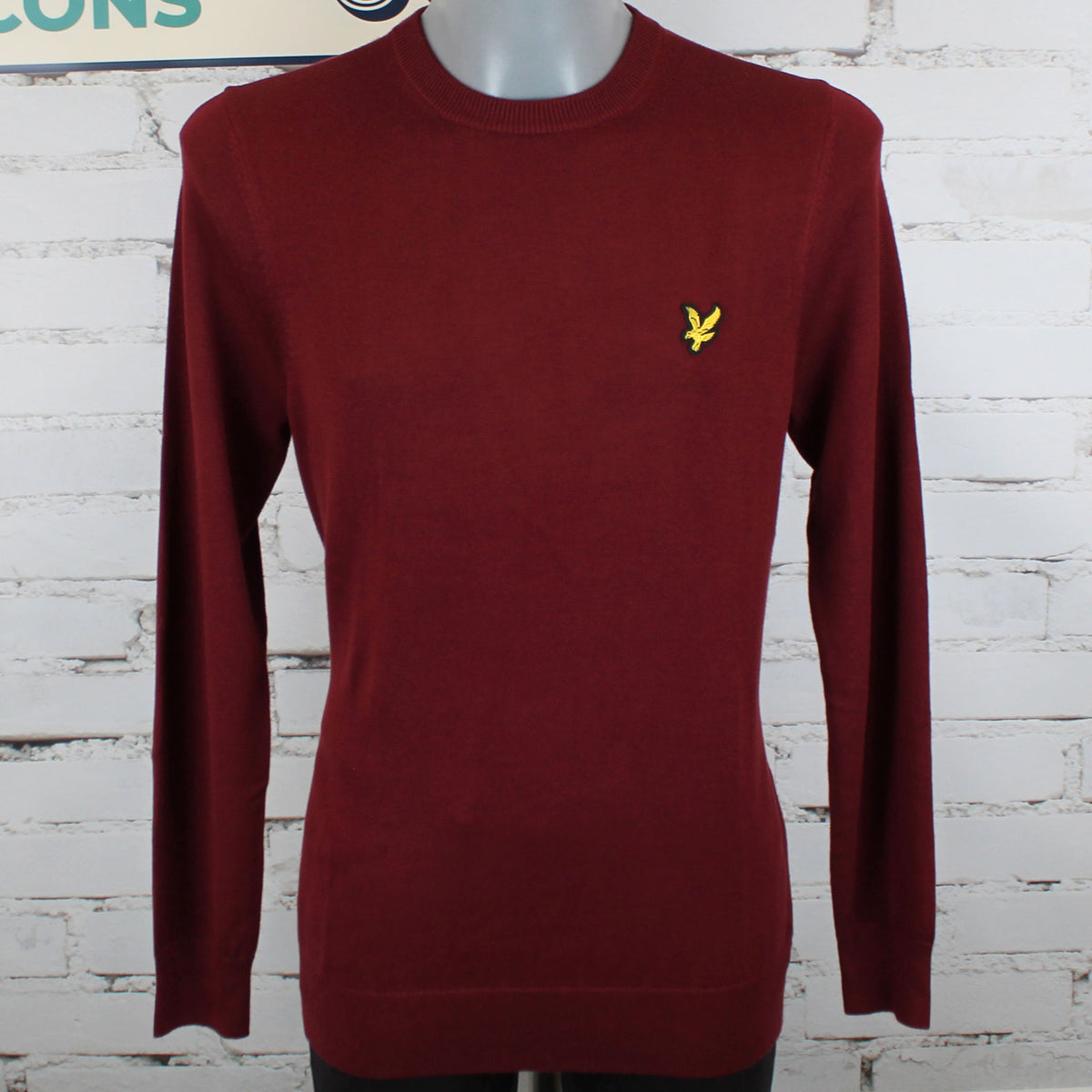 Lyle & Scott Archive Knitted Crew Neck Jumper - Claret Jug