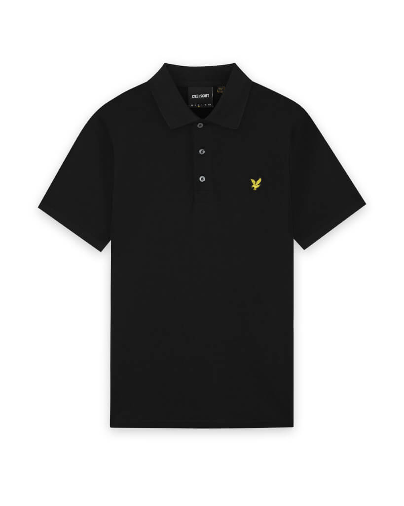Lyle & Scott Cotton Jersey Polo Shirt - Black