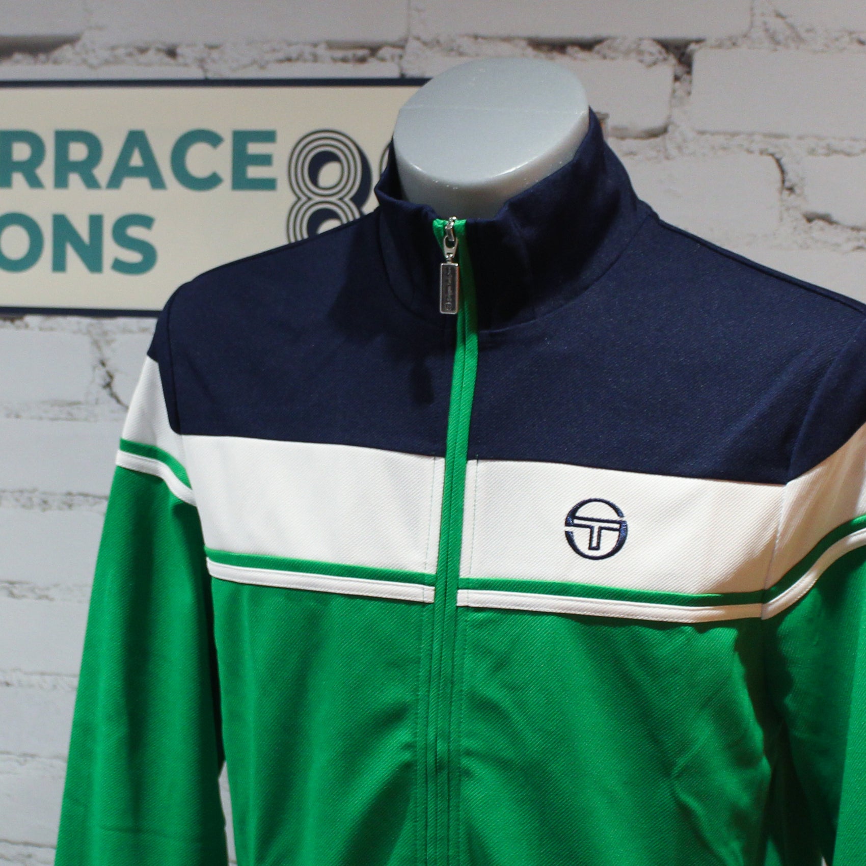 Sergio Tacchini Damarindo Track Top - Maritime Blue / White / Fern Green
