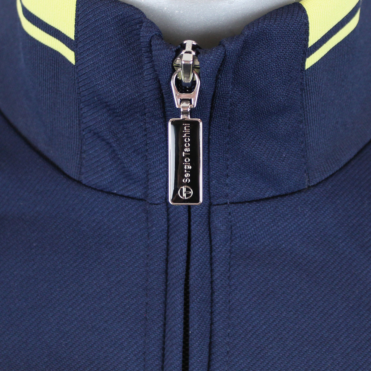 Sergio Tacchini Damarindo Track Top - Maritime Blue / Celery Green