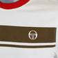 Sergio Tacchini Masters T-Shirt - Gardenia / Dark Olive / Adrenaline Rush