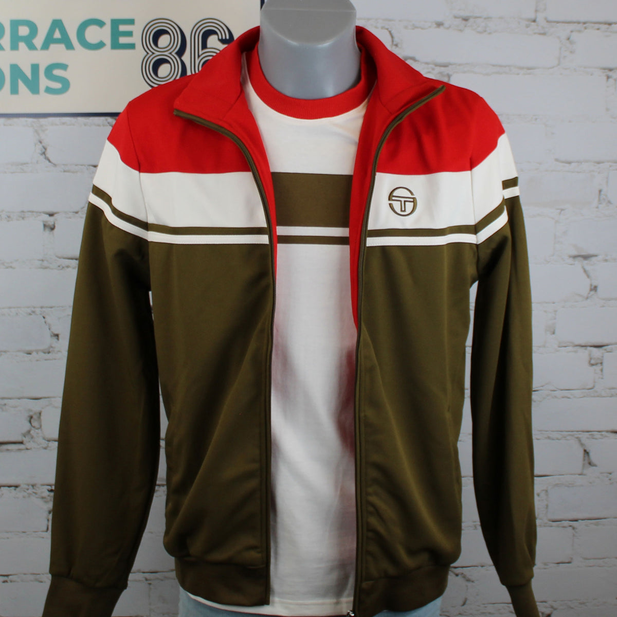 Sergio Tacchini Damarindo Track Top - Adrenaline Rush / Gardenia / Dark Olive