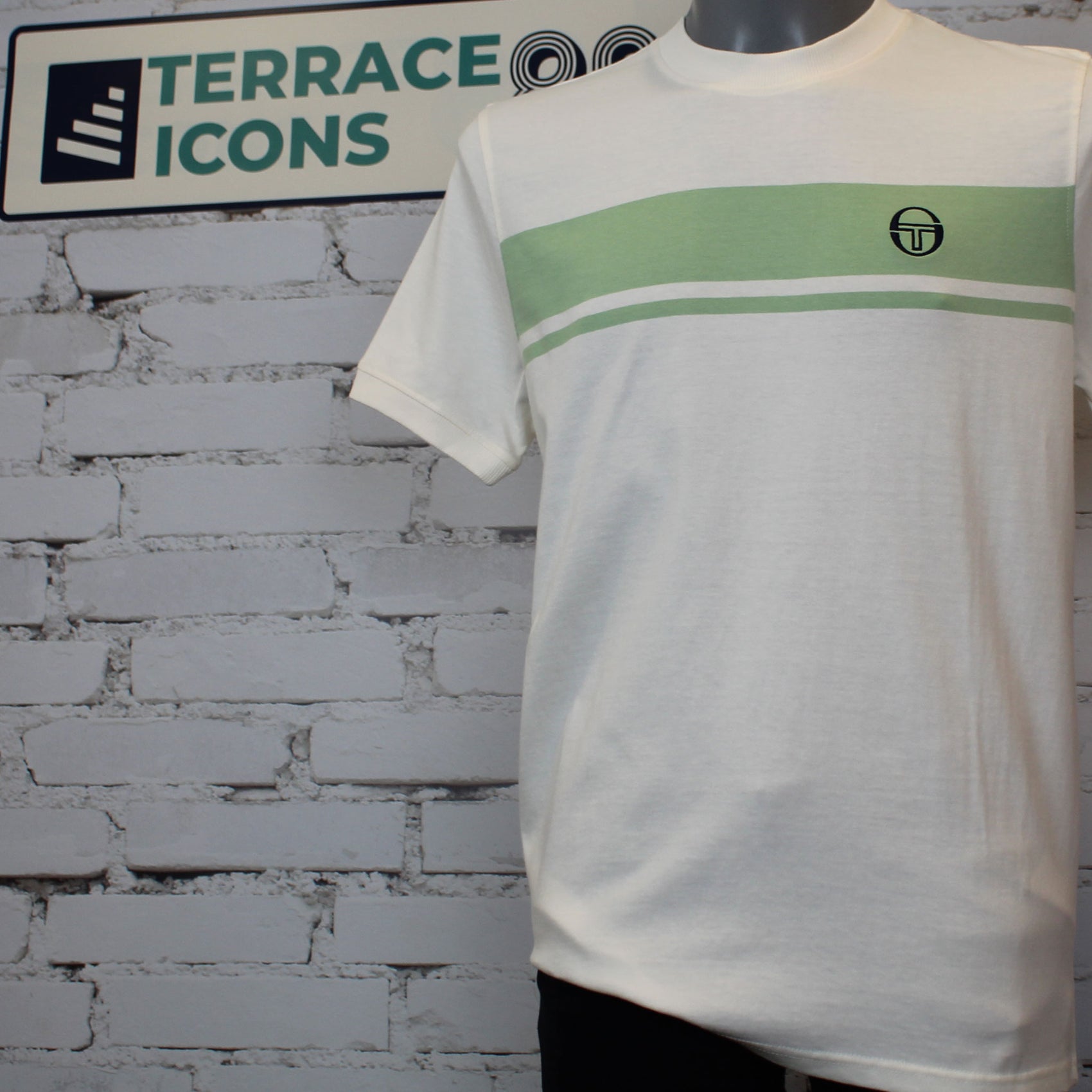 Sergio Tacchini Masters T-Shirt - Gardenia / Quiet Green