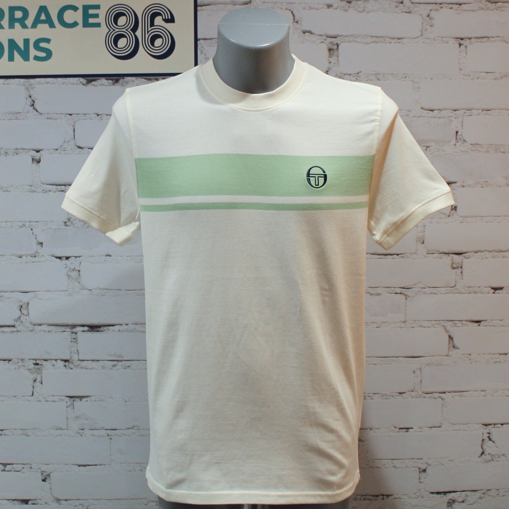 Sergio Tacchini Masters T-Shirt - Gardenia / Quiet Green