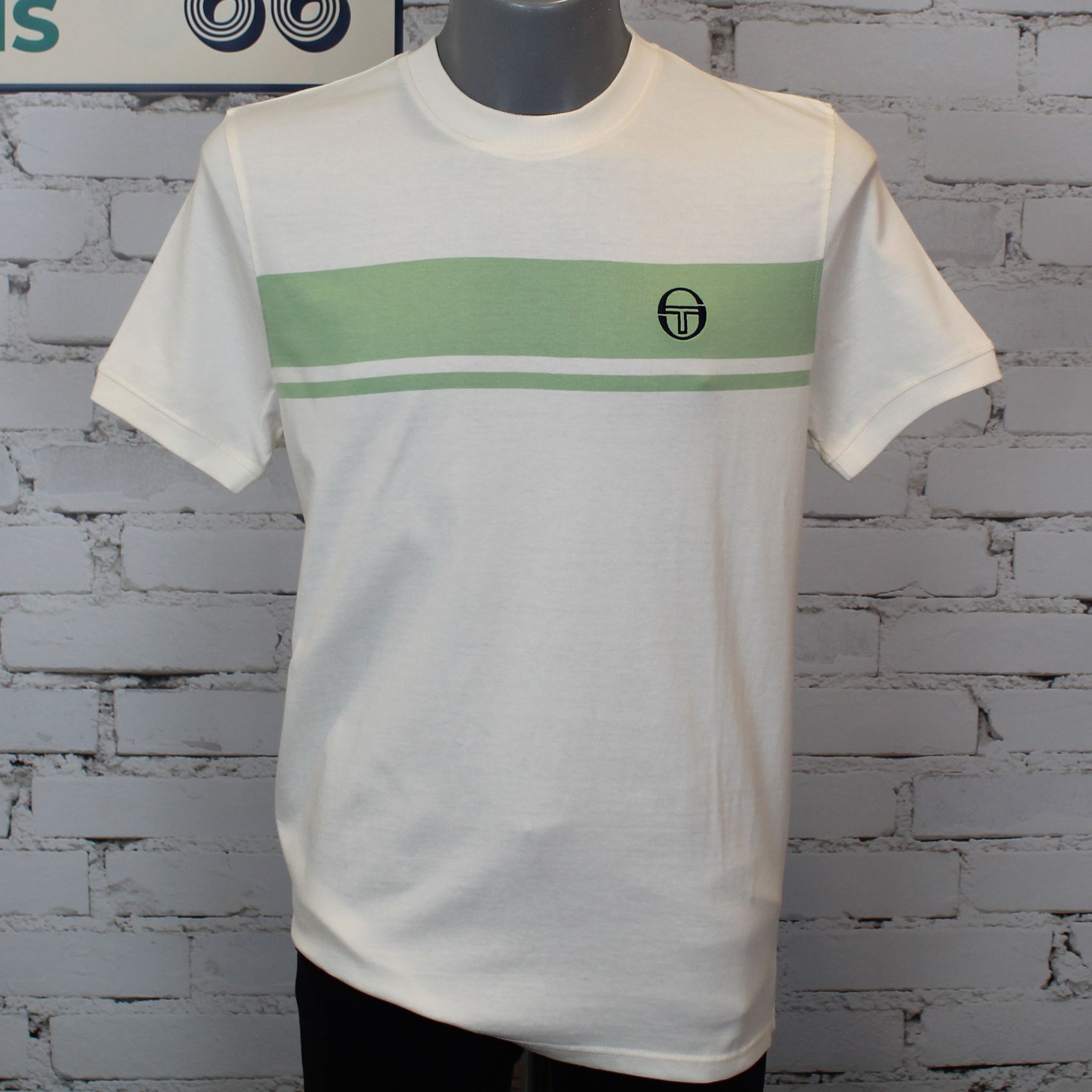 Sergio Tacchini Masters T-Shirt - Gardenia / Quiet Green