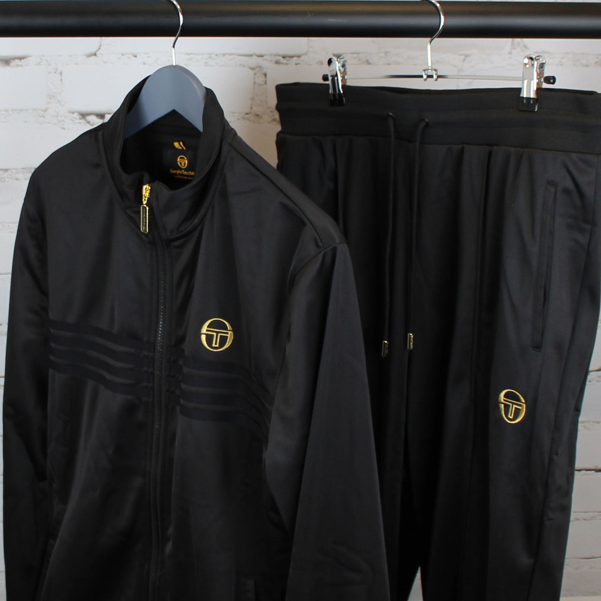 Sergio Tacchini New Varena Tracksuit - Black / Gold Lurex