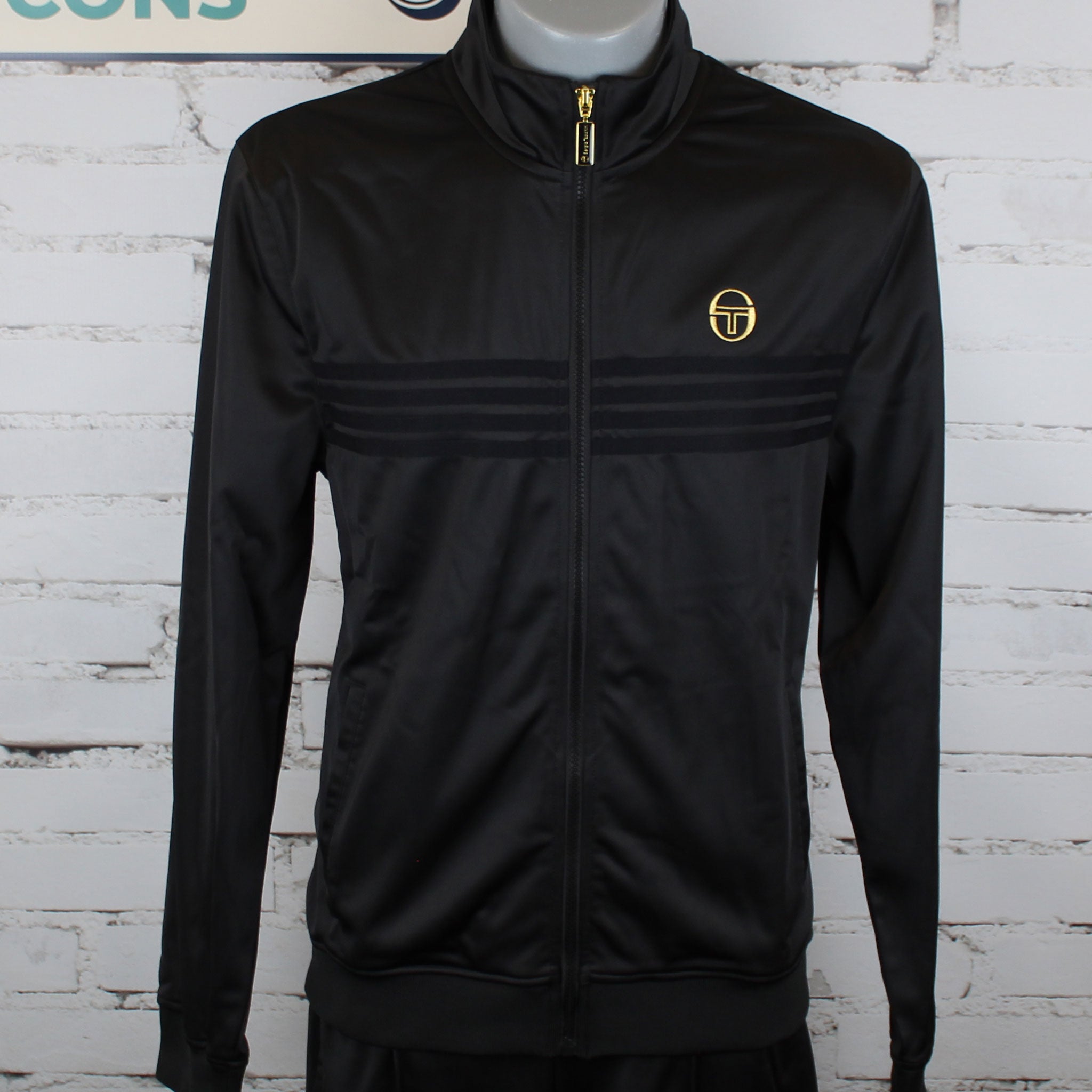 Sergio Tacchini New Varena Tracksuit - Black / Gold Lurex