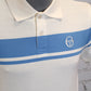 Sergio Tacchini Young Line Polo Shirt - Gardenia /Azure Blue