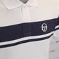 Sergio Tacchini Young Line Polo Shirt - White / Navy Blue