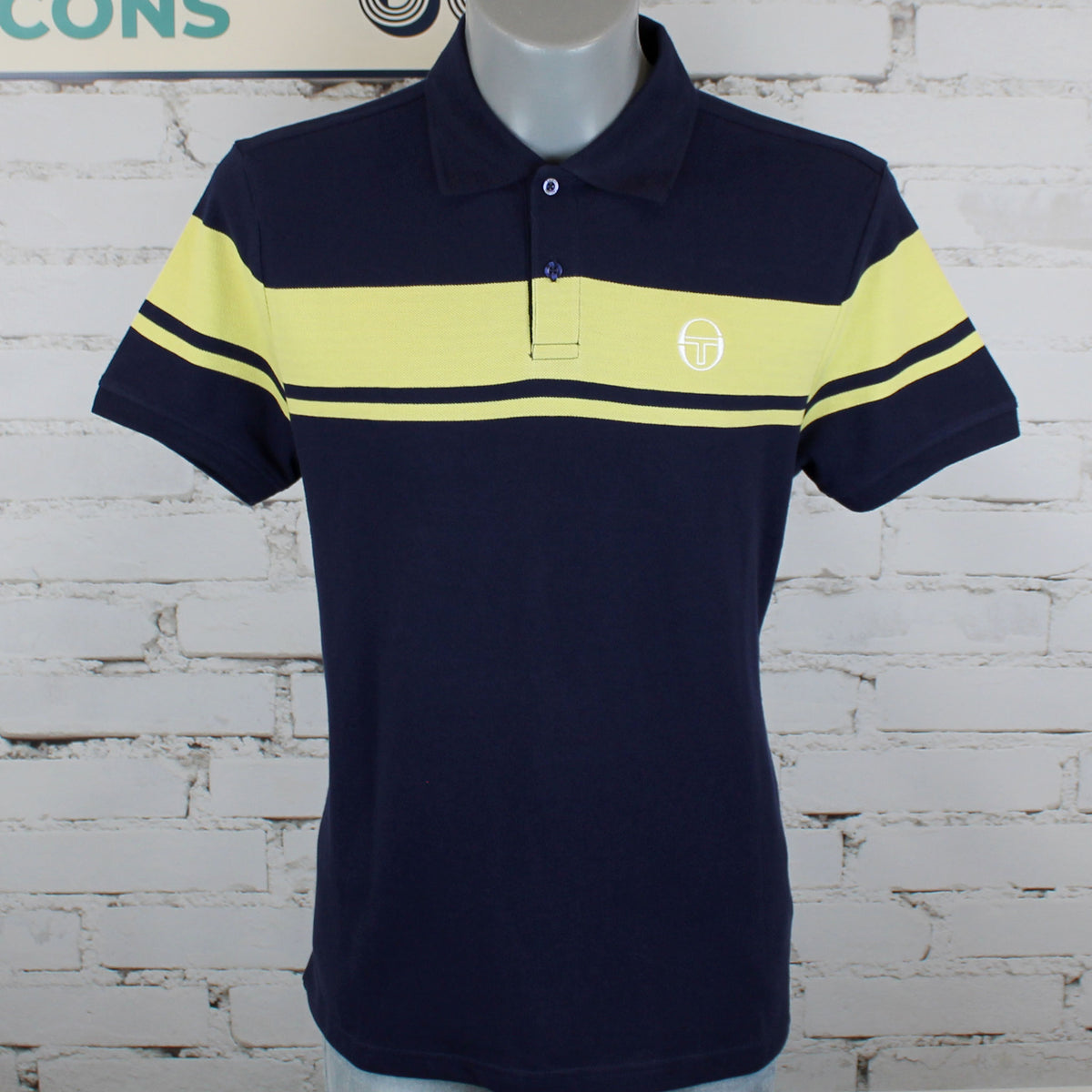 Sergio Tacchini Young Line Polo - Maritime Blue / Celery Green